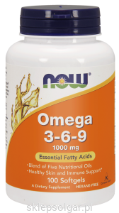 NOW Foods Omega 3-6-9, 1000 mg – 100 kaps