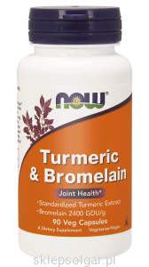 NOW Foods Turmeric & Bromelain – kurkuma i bromelaina