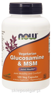 NOW Foods Glucosamine & MSM VEGEglukozamina + MSM – 120 kaps