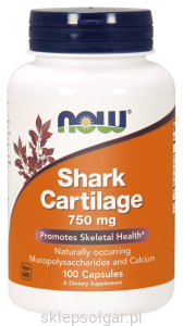 NOW Foods „Chrząstka rekina” 750 mg – 100 kaps Shark