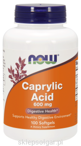 NOW Foods Kwas kaprylowy 600 mg – 100 kaps