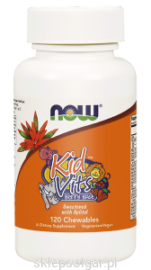 NOW Foods KIDS VITS Berry Blast – 120 pastylek   