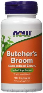 NOW Foods Butchers Broom – Ruszczyk kolczasty – 100 kap