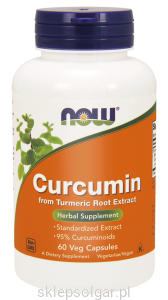 NOW Foods Curcumin – Kurkumina ekstrakt – 60 kaps Kurkuma