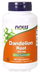 NOW Foods Dandelion – Mniszek lekarski – ekstrakt 500 mg – 100 kaps