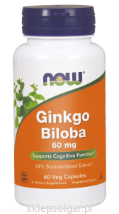 NOW Foods Ginkgo Biloba ekstrakt 60 mg – 60 kaps