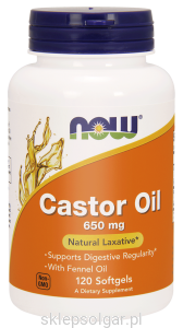 NOW Foods Castor Oil 650 mg – 120 kaps Olej rycynowy