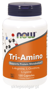 NOW Foods Tri-Amino – L-arginina, L-ornityna, L-lizyna – 120 kaps