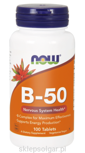 NOW Foods B-50 Kompleks witamin B – 100 tab