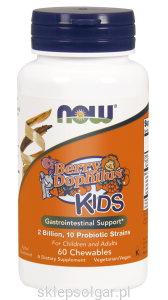 NOW Foods BerryDophilus – probiotyk dla dzieci – 60 tabletek do ssania
