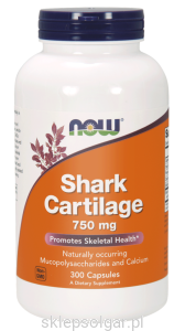 NOW Foods „Chrząstka rekina” 750 mg – 300 kaps Shark