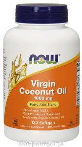 NOW Foods Virgin – Olej kokosowy 1000 mg – 120 kaps