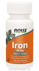 NOW Foods Żelazo Chelat 18 mg – 120 kaps