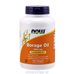NOW Foods Borage Oil – Olej z ogórecznika 1000 mg 120kaps