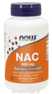 NOW Foods NAC – N-Acetylocysteina 600 mg – 100 kaps