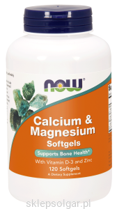 NOW Foods Cal-mag wapń magnez D3 cynk 240