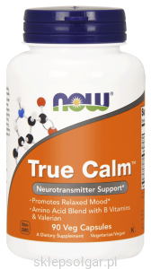 NOW Foods True Calm™ – 90 kaps Gaba, B6, Tauryna, Glicyna