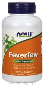 NOW Foods Feverfew – Złocień maruna – 100 kaps