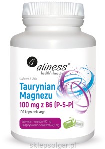 Aliness Taurynian Magnezu 100 mg z B6 (P-5-P) x 100 vege caps