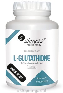 Aliness L-Glutathione reduced 500 mg x 100 Vege caps.