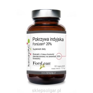 Pokrzywa indyjska ForsLean® 20% (60 kapsułek) - suplement diety