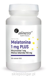 Aliness Melatonina 1 mg PLUS x 100 tabletek Vege