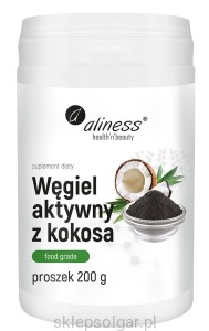 Węgiel aktywny z kokosa " FOOD GRADE" proszek 200 g