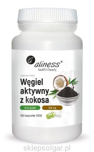  Węgiel aktywny z kokosa Food Grade 300 mg x 100 