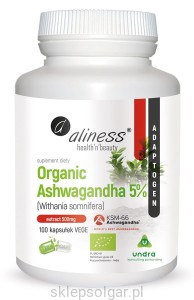 Organic Ashwagandha 5% KSM-66 200 mg x 100 VEGE caps