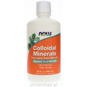 NOW Foods Colloidal Minerały Koloidalne – 946 ml Bor Mangan Srebro Molibden