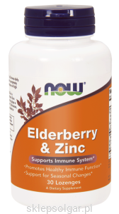 NOW Foods Elderberry  – Bez czarny i cynk 30 past