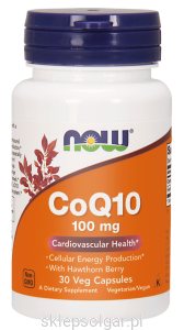 NOW Foods Koenzym Q10 100mg + Głóg – 30 kap