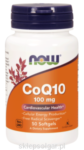 NOW Foods Koenzym Q10 100 mg + VIT E – 50 kaps