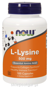 NOW Foods L-Lysine L-Lizyna 500 mg – 100tab