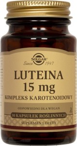 SOLGAR LUTEINA 15MG KOMPLEKS KAROTEINOWY 30 KAPS