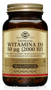 Solgar Naturalna witamina D3 50 µg 2000 IU