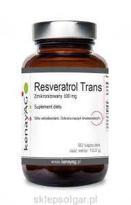 Resweratrol trans - zmikronizowany 100 mg (60 kapsułek) - suplement diety