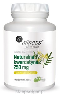 Naturalna kwercetyna 250 mg x 100 vege kaps.