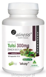 TULSI (ŚWIĘTA BAZYLIA) extract 5% 300mg x 90 Vege caps