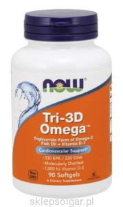 NOW Foods Tri-3D Omega 90 kapsułek