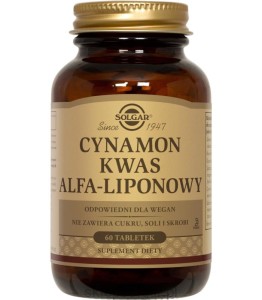 Solgar Cynamon Kwas Alfa Liponowy 60 tabletek
