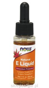 NOW Foods E-Liquid Natural – Witamina E w płynie – 120 ml