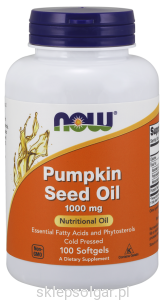 NOW Foods Pumpkin Seed Oil - Olej z pestek dyni 1.000mg 100 kaps