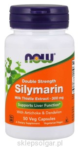 NOW Foods SILYMARIN Double Strength MILK THISTLE EXTRACT ekstrakt OSTROPEST PLAMISTY 300mg 50 kaps