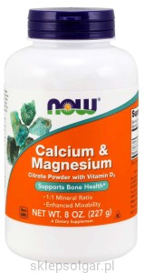NOW Foods  Calcium & Magnesium POWDER 227g wapń magnez