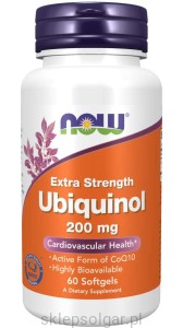 NOW Foods  Ubiquinol - ubichinol - 200mg 60 kapsułek
