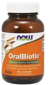 NOW Foods OralBiotic™ – Promuje korzystne dla zdrowia bakterie w jamie ustnej* – 60 pastylek do ssania