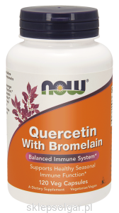 NOW Foods Kwercetyna & Bromelaina – 120 kapsułek wegetariańskich