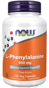 NOW Foods L-Phenylalanine 500 mg Fenyloalanina Fenylalanina