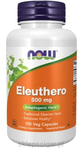NOW Foods Eleuthero 500 mg Veg Capsules żen szeń